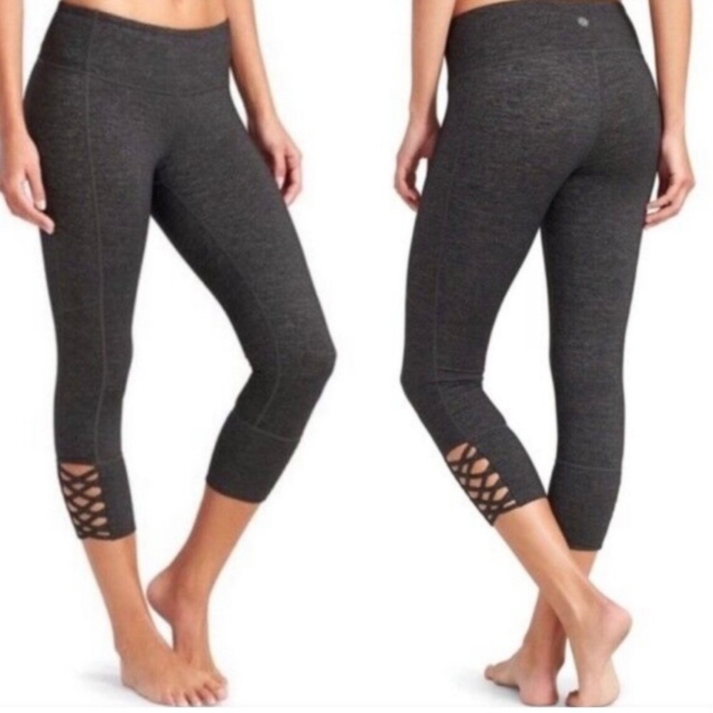Athleta Mind Over Matter Capri Leggings Criss Cross Ankles